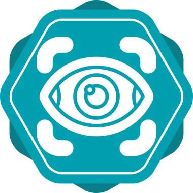 Retina tarayıcısı. Web simgesi basit illüstrasyon