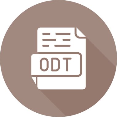odt dosya biçimi simgesi, vektör illüstrasyonu