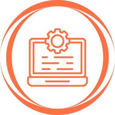 laptop ide simgesi, vektör illüstrasyonu basit tasarım