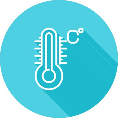 Termometre. Web simgesi basit illüstrasyon 