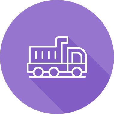 Kamyon web simgesini boşalt, vektör illüstrasyonu