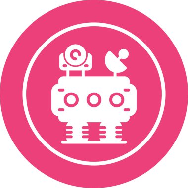 moon rover. Web simgesi basit illüstrasyon