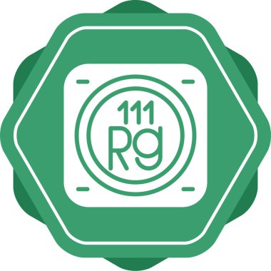 Periyodik tablonun metal kimyasal elementinin web illüstrasyonu