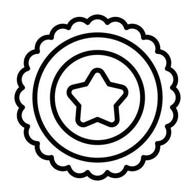 Rozet web simgesi, basit vektör illüstrasyonu