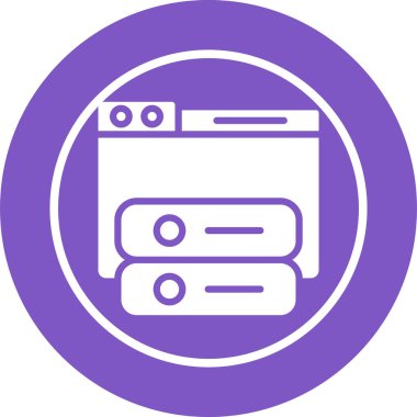 Vektör illüstrasyon simgesi Windows Sunucusu.
