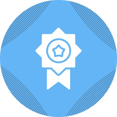 Moda düz biçimli Madalya Simgesi beyaz arkaplanda izole