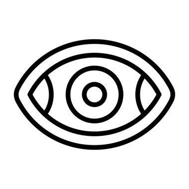 Göz. Web simgesi basit illüstrasyon 