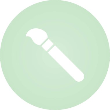 Boya fırçası web simgesi, vektör illüstrasyonu