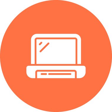 dizüstü bilgisayar simgesi, vektör illüstrasyonu basit tasarım