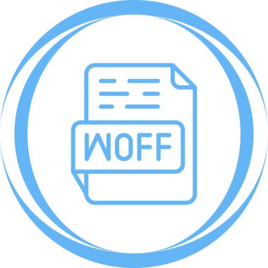 WOFF file format icon web simple illustration clipart