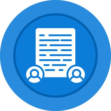 Belge İşbirliği simgesi, vektör illüstrasyonu basit tasarım