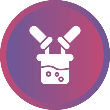 Bilim Deneyi simgesi, vektör illüstrasyonu 