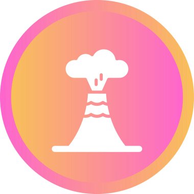 Volkan Web simgesi, vektör illüstrasyonu