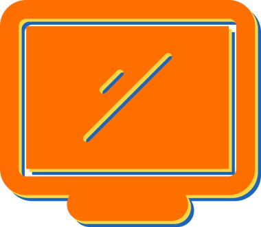 Masaüstü bilgisayar simgesi vektör çizimi 