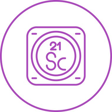 Periyodik tablonun kimyasal elementinin web illüstrasyonu