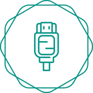 hdmi simgesi, web tasarımı için resimleme
