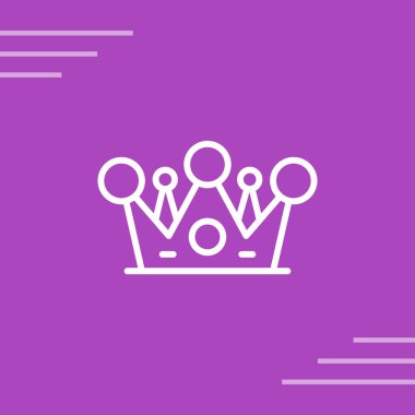 Taç simgesi, ağ basit illüstrasyon