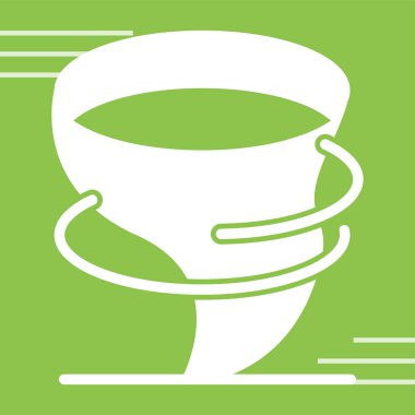 Tornado web simgesinin basit doğrusal çizimi