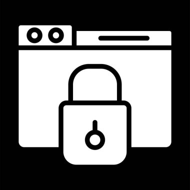 Kilidin vektör illüstrasyonu, gizlilik kavramı 