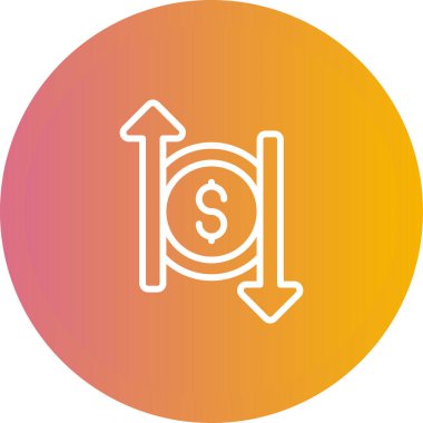 maliyet web simgesi vektör illüstrasyonu