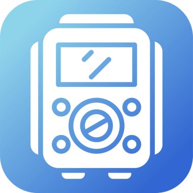 Voltaj Test Ağı simgesi, basit vektör illüstrasyonu