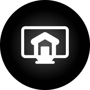 Masaüstü ekranı. Web simgesi basit illüstrasyon