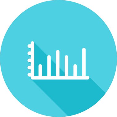 İstatistikler grafik simgesi. vektör illüstrasyonu
