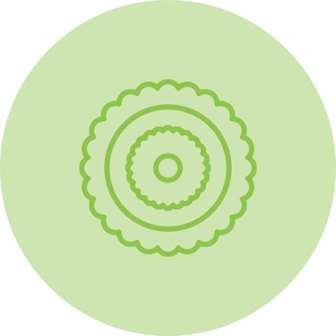 Bisküvi simgesi, vektör illüstrasyonu basit tasarım