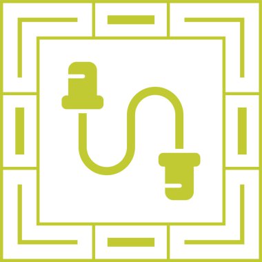 kablo bağlantı simgesi vektör illüstrasyonu 