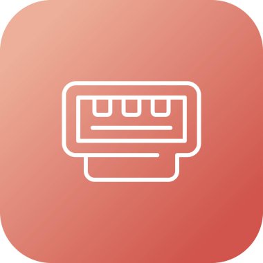 Beyaz arkaplanda izole edilmiş ince doğrusal rj45 dış hat simgesi