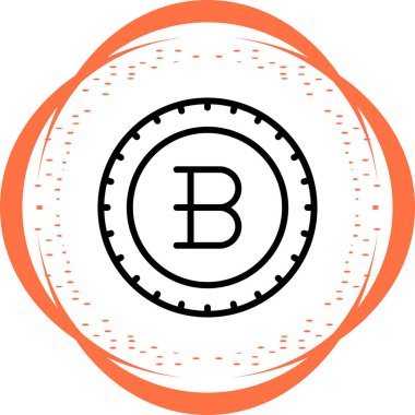 Bitcoin simgesi, vektör illüstrasyonu. Kripto para birimi sembolü 