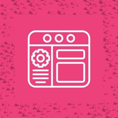 Web Tarayıcı Web simgesi, basit illüstrasyon 