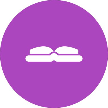 Kitap web simgesi aç, basit illüstrasyon