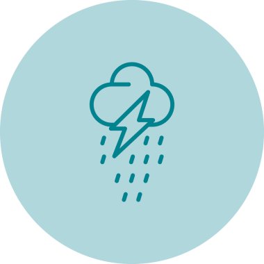 Fırtına bulutu kutsal kişilerin resmi, vektör çizim       