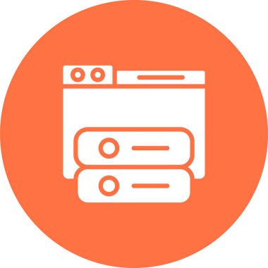 Vektör illüstrasyon simgesi Windows Sunucusu.