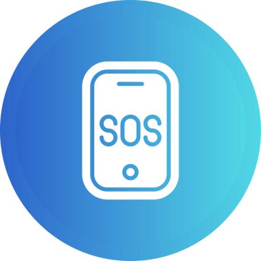 Acil Telefon simgesi, vektör illüstrasyonu