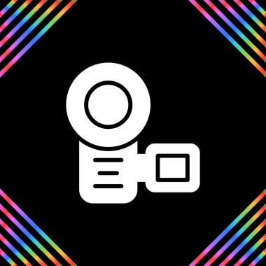 video kamera simgesi, vektör illüstrasyonu  