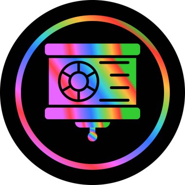 Veri Görselleştirme simgesi, vektör illüstrasyonu 