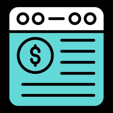 Web tarayıcı simgesi, vektör illüstrasyonu basit tasarım