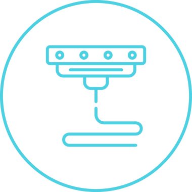 3B Yazıcı simgesi, vektör illüstrasyonu basit tasarım