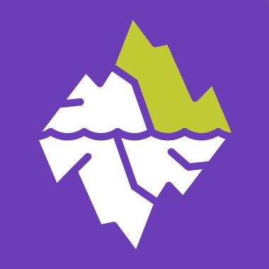 Buzul simgesinin basit doğrusal çizimi