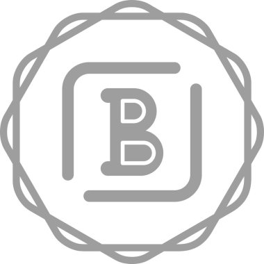 Kalın yazı tipi logo tasarım şablonu çizimi