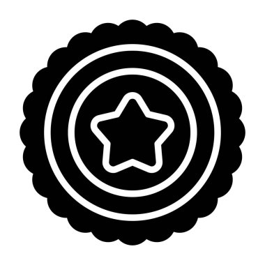 Rozet web simgesi, basit vektör illüstrasyonu