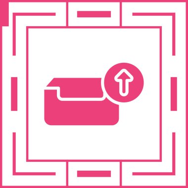  Ok ile giden kutusu. vektör simgesi 