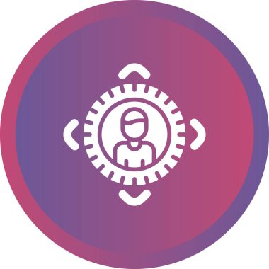 Hedef Seyirci Web simgesi, basit vektör illüstrasyonu