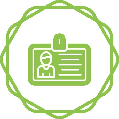 Kartvizit simgesinin vektör illüstrasyonu 