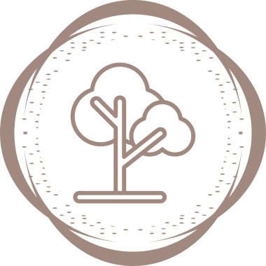 ağaç web simgesi, basit vektör illüstrasyonu 