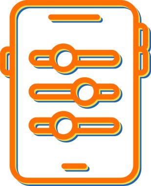 Akıllı telefon simgesinin vektör illüstrasyonu 