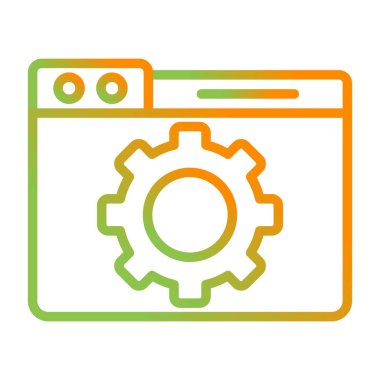 Web tarayıcı simgesi, vektör illüstrasyonu basit tasarım