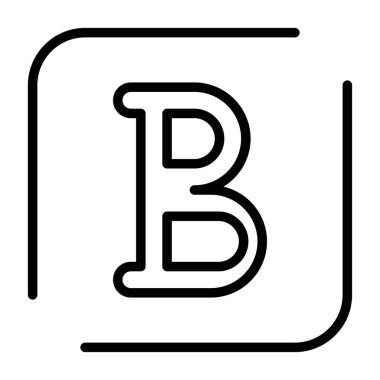 Kalın yazı tipi logo tasarım şablonu çizimi